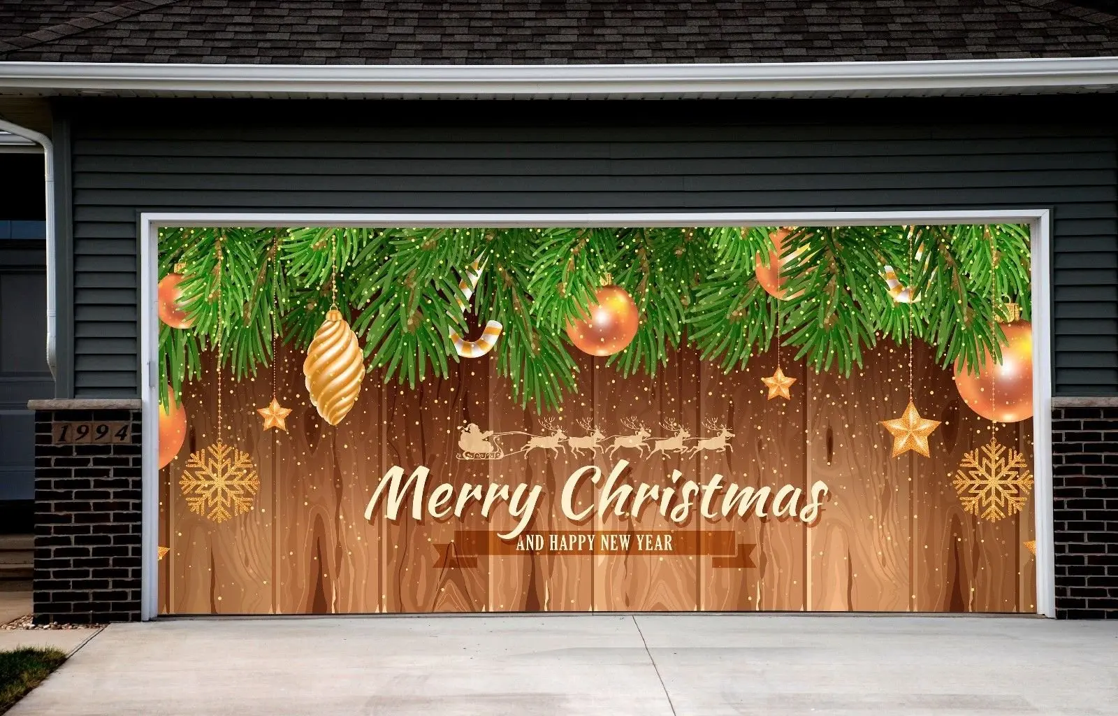 Buy Merry Christmas for 2 Car Garage Door Covers Banners Outdoor Billboard Decor Garage Door