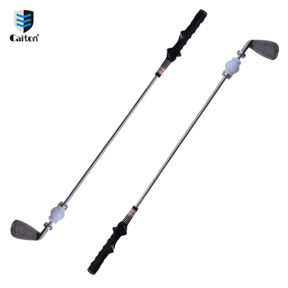 

Golf swing trainer posture corrector adjustable shaft center of gravity simulated No. 7 golf club golf training aids, White