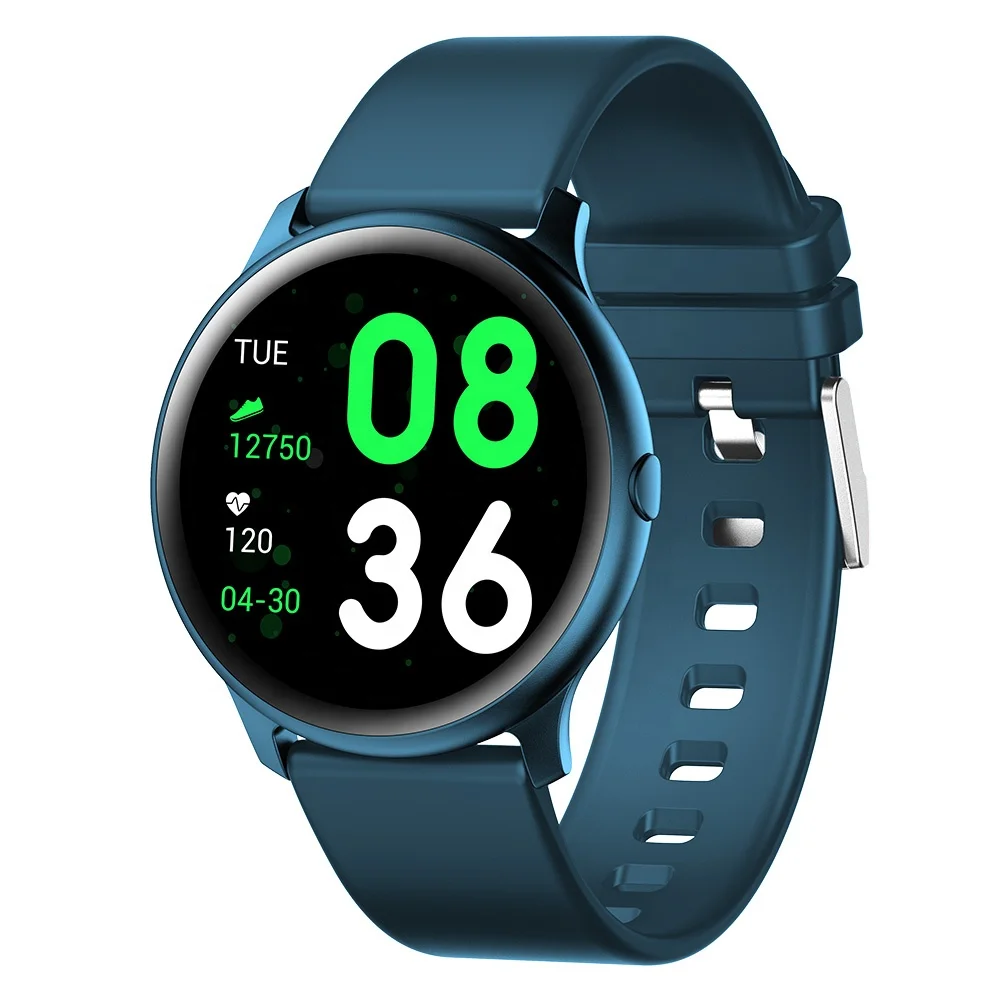 

New Arrival KW19 Round Screen Fashion Smartwatch Blood Pressure Blood Oxygen Heart Rate Sleep Monitor Smart Watch for Ladies