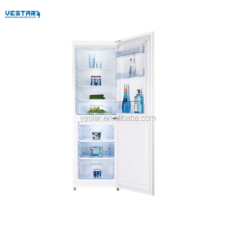Direct Cooling White Finish Double Doors Refrigerator With Fridge And