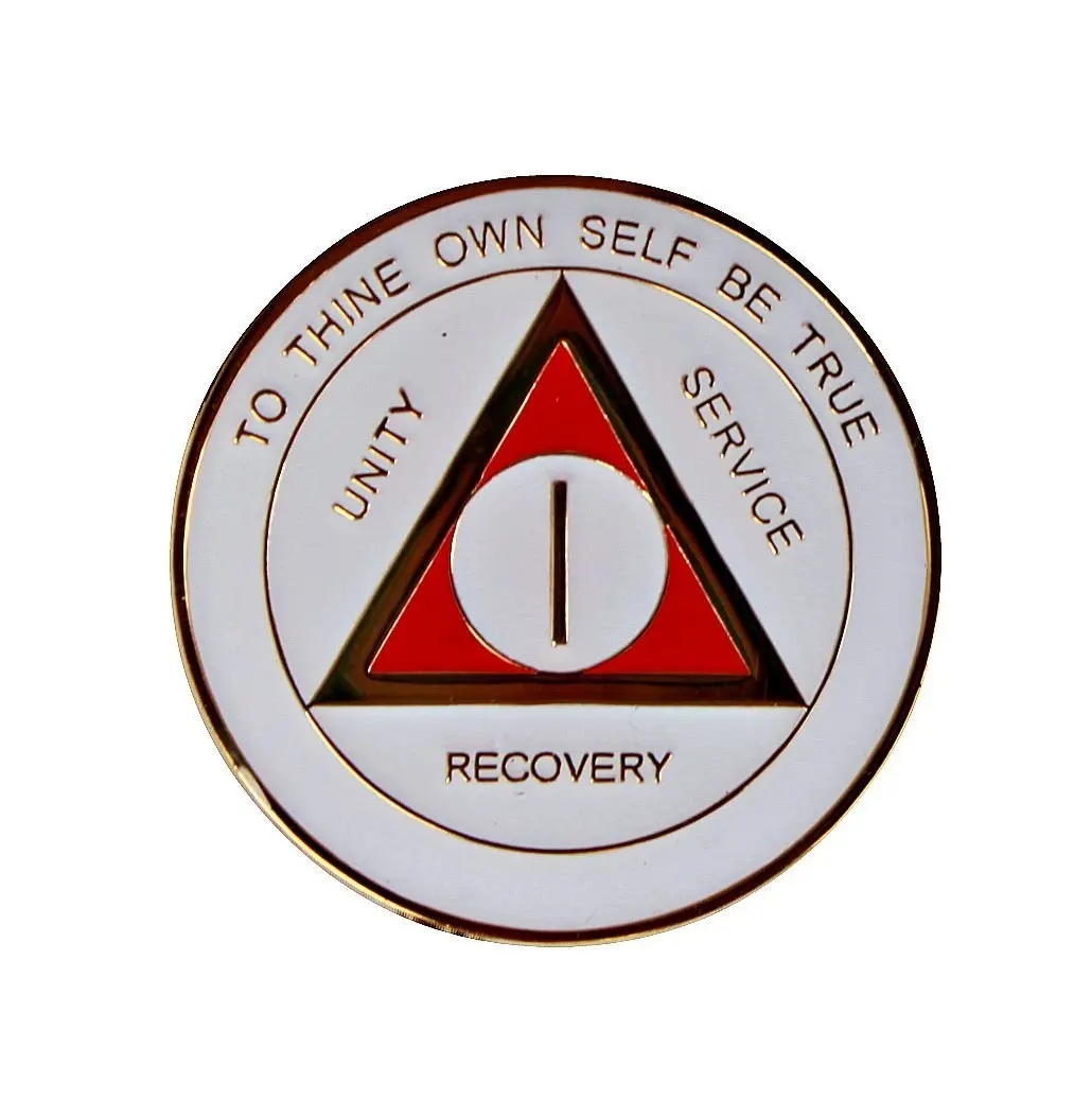 Alcoholics Anonymous 48 Year Antique Bronze AA -Sober-Sobriety-Birthday-Medallion-Chip-Challenge