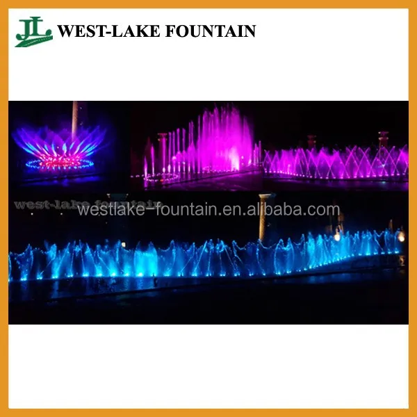 
Large Modern Colorful Music Fountain at Vinpearl Phu Quoc of Vietnam 