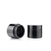 High quality 1oz 4oz 8oz 60ml 100ml dark violet glass cosmetic jar face cream jars with plastic common screw cap