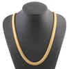 Wholesale hiphop jewelry 18K gold plated snake bone copper chain necklace for men