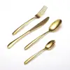 Cathylin new design hotel gold plated stainless steel flatware, restaurant cutlery set