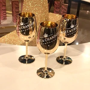Image of Moet Chandon Acrylic Golden Glass Goblets Champagne Glass