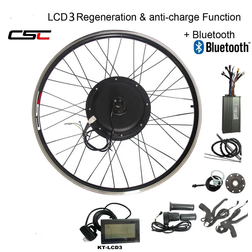 

eBIKE 48V 1000W Electric Bicycle Conversion Kit 20 24 26 27.5 28 29 inch 700C LCD dispaly+bluetooth connect phone Free Shipping