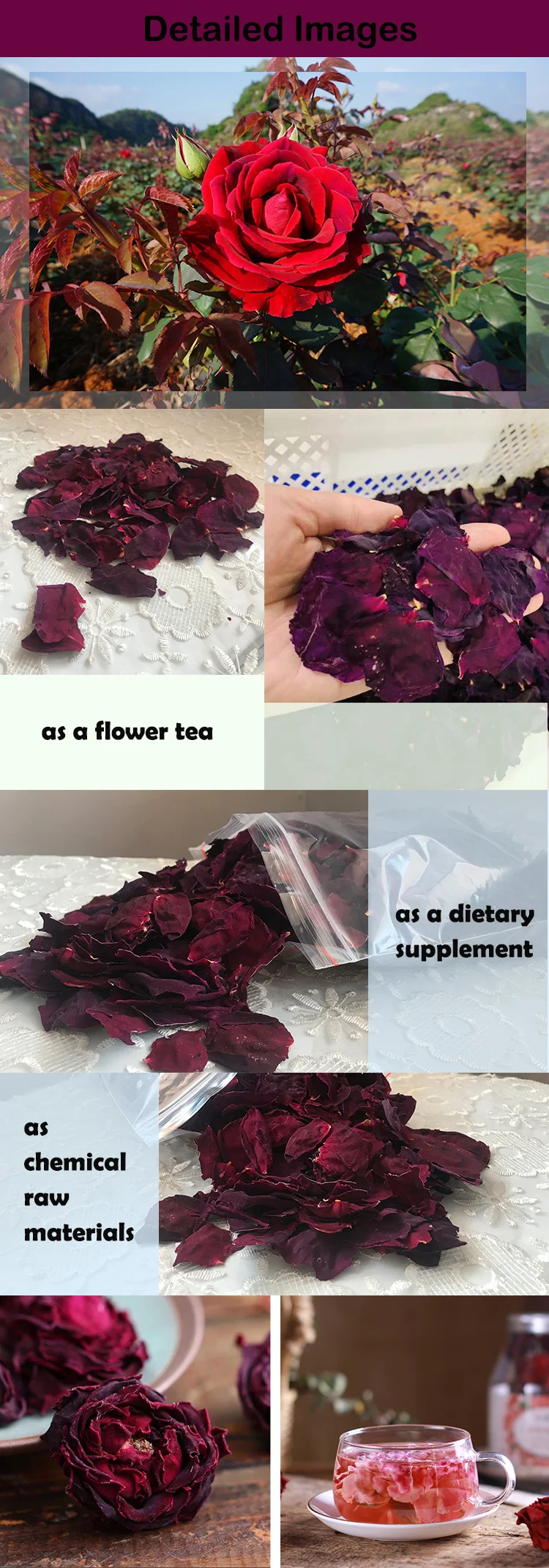 Nature blooming dried flower tea flower buds tea Dry rose tea - 4uTea | 4uTea.com