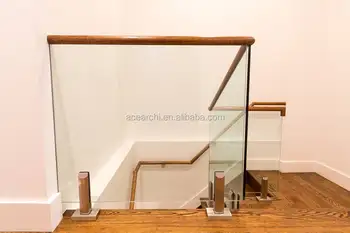 Safety Tempered Glass Interior Stair Railing With Stainless Steel Post Buy Interior Stair Railing Railings Interior Wood Interior Railing Product On