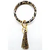 Hot Selling Black Tassel Leather Bracelet Key Ring For Decoration