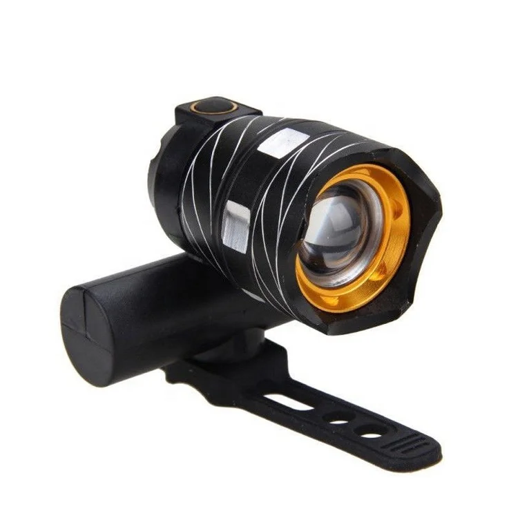 

Mountain Bicycle Accessories Led Lamp Waterproof Metal Bike Front Light, Black or gold