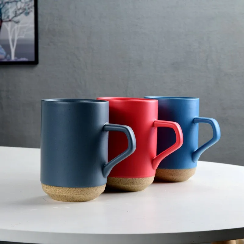 Ceramic Mug With Bamboo Lid For Men And Women Drinking Tea Coffee And