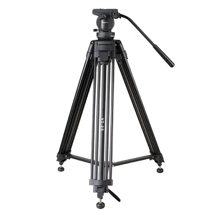 Kingjoy professional heavy video tripod stand for photo and video camera dslr With 360 panoramic Fluid Damping Head