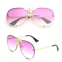 

Sumaitong Hot Sale Big Bee Luxury Metal Pilot Sunglasses Fashion Retro Men Women Sunglasses