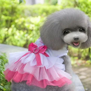 Putri Gaun Anjing Pakaian Anjing Anjing Rok Benang Warna Campuran