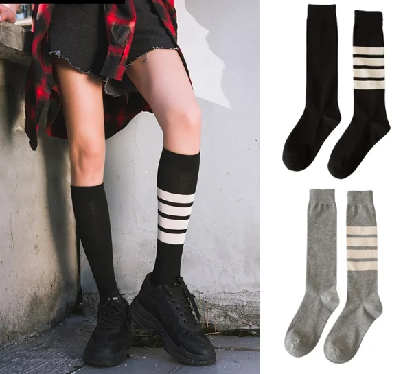Cute Teen Girl Long Socks
