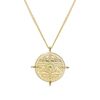 

Minimalist 925 sliver 18K gold platted Jewelry Suncoins pendant necklace