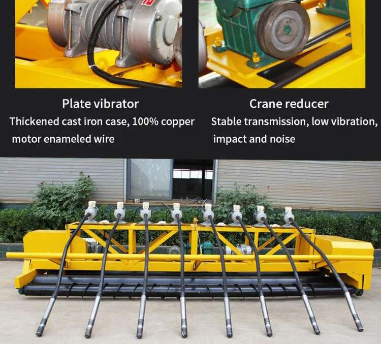 Automatic Concrete Floor Leveling Vibratory Laser Screed Machine Road Construction Frame Type