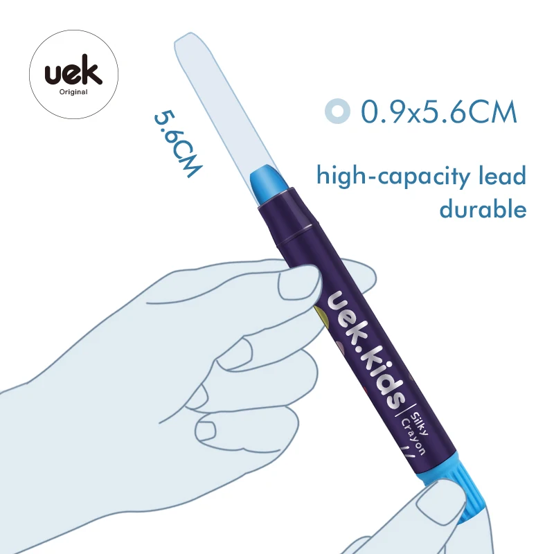 
Uek Kids Drawing Hot sale Custom Logo Crayon Wax 