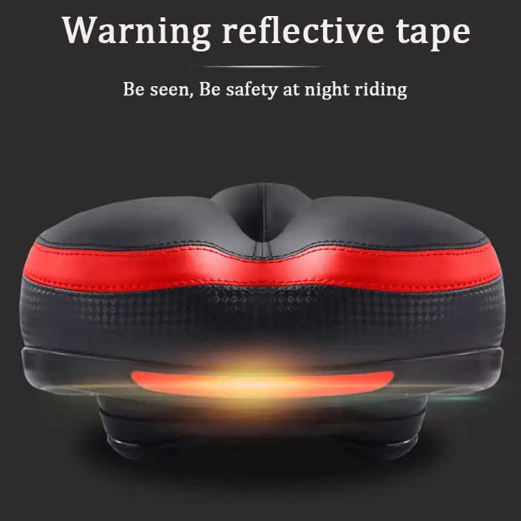 
Thicken Cycling Bicycle Saddle Cushion Soft Breathable Silica Gel Cushion Silicone MTB Road Bike Seat with Reflective Stickers 