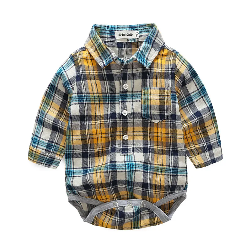 INFANT YELLOW GREEN FLANNEL SHIRT