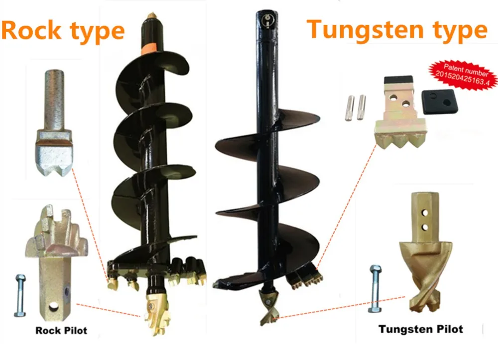 Dirt Auger Drill Bit Power 2 Inch Auger Bit For Dirt Upower Auger Post