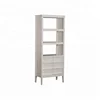 Wooden living room furniture tall movable white office bookshelf book case with showcase