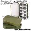 Green color 10 WR fly fishing aluminium box