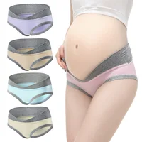 

Cotton Pregnant Panties Low Waist Big Belly Maternity Briefs Underwear Lingerie Underpants for Pregnancy Women