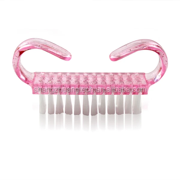 

Plastic nail brush high quality nail dust cleaning, 3 color