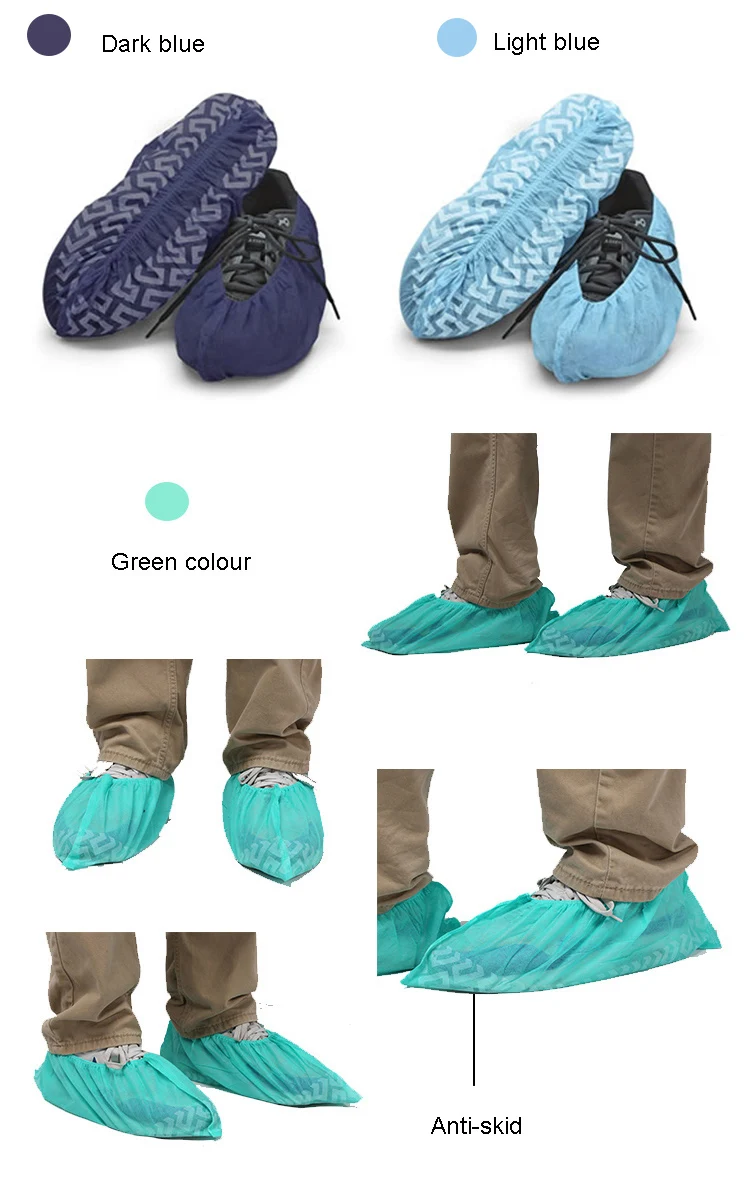 Nonskid Anti Dust Custom Polypropylene Non Woven Disposable Shoe