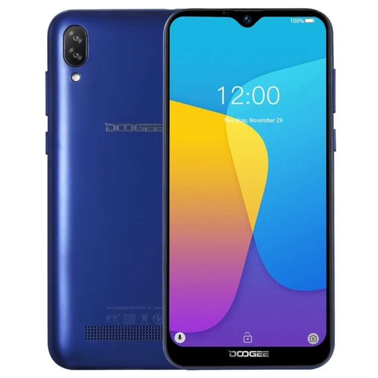 

2019 New 3G Smart Phone DOOGEE Y8C, 1GB+16GB Dual Back Cameras, Face ID, 6.1 inch Water-drop Screen Android 8.1
