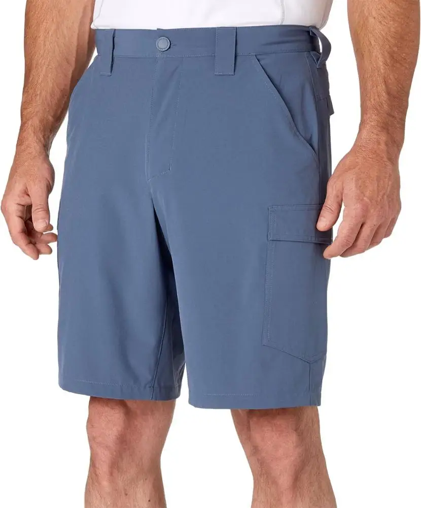 

100% nylon cargo pants style 8 pockets 4-way stretch fabric moisture wicking fishing shorts with belt loop