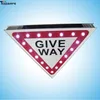 solar led give way sign warning sign Triangle Shape