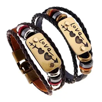 Mst Brand Custom Engraved Braided Leather Bracelets Whole Mst Brand Custom Engraved Braided Leather Bracelets Whole Wrap Bracelet With Wood