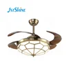 Modern 42 inch ceiling fan with hidden blades blade ceiling fan for living room lamp