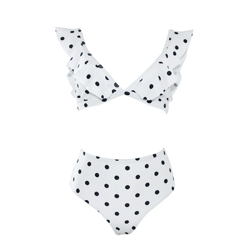 

High quality white dots Two Piece Set Women Swimwear Sexy Bikini Swimsuit, Mixed colors