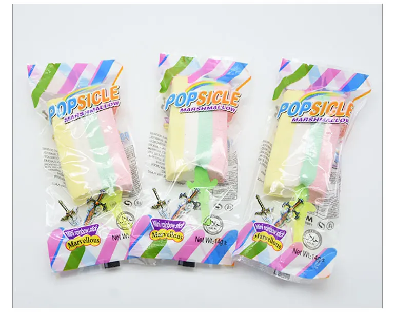 Halal Novelty Marshmallow Brands Lollipops Candy Ice Lolly Shaped