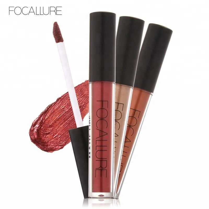 

FOCALLURE Alibaba Hot Sale Organic Metallic Non-stick Cup Lipstick Liquid Colors