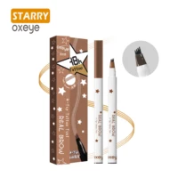 

OXEYE Wholesale Makeup Pen 4 Fork Tip Liquid Eyebrow Pencil private label Waterproof Microblading eye brow tattoo pen