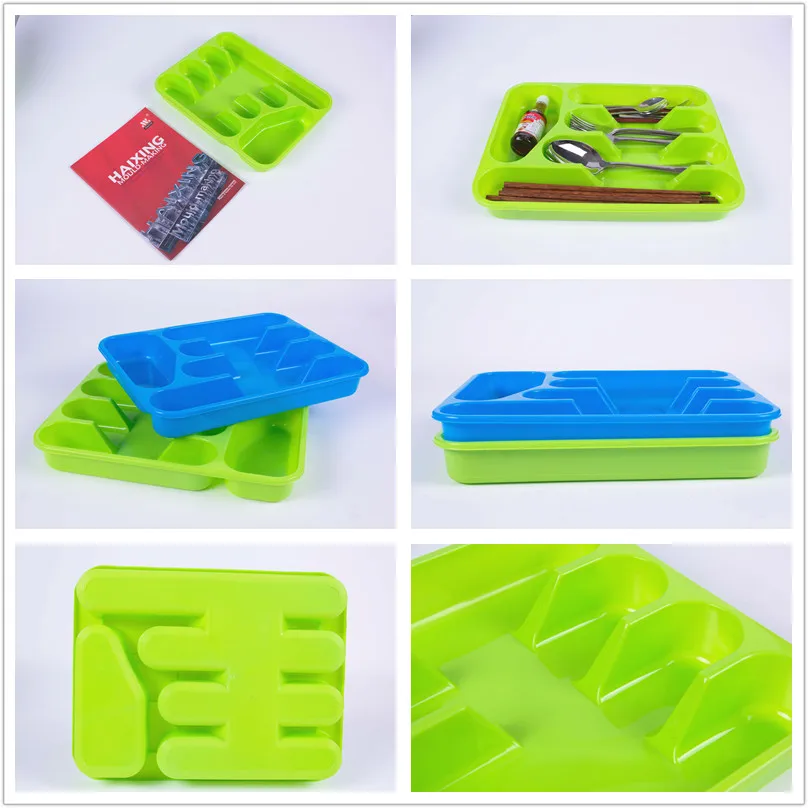 Plastic cutlery drawer organizer sliverware cutlery storage tray/holder, kitchen utensil organizer Flatware Drawer Dividers in 6