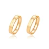95355 Hot sale plain ladies jewelry promotion price good quality round gold plated hoop earrings