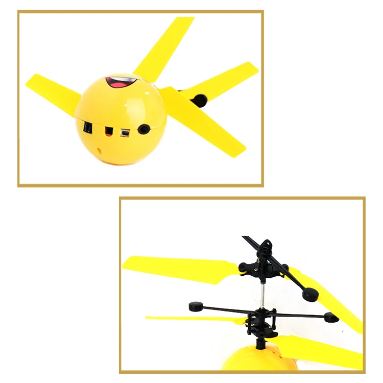 Flashling light hand sensor flying ball helicopter toy