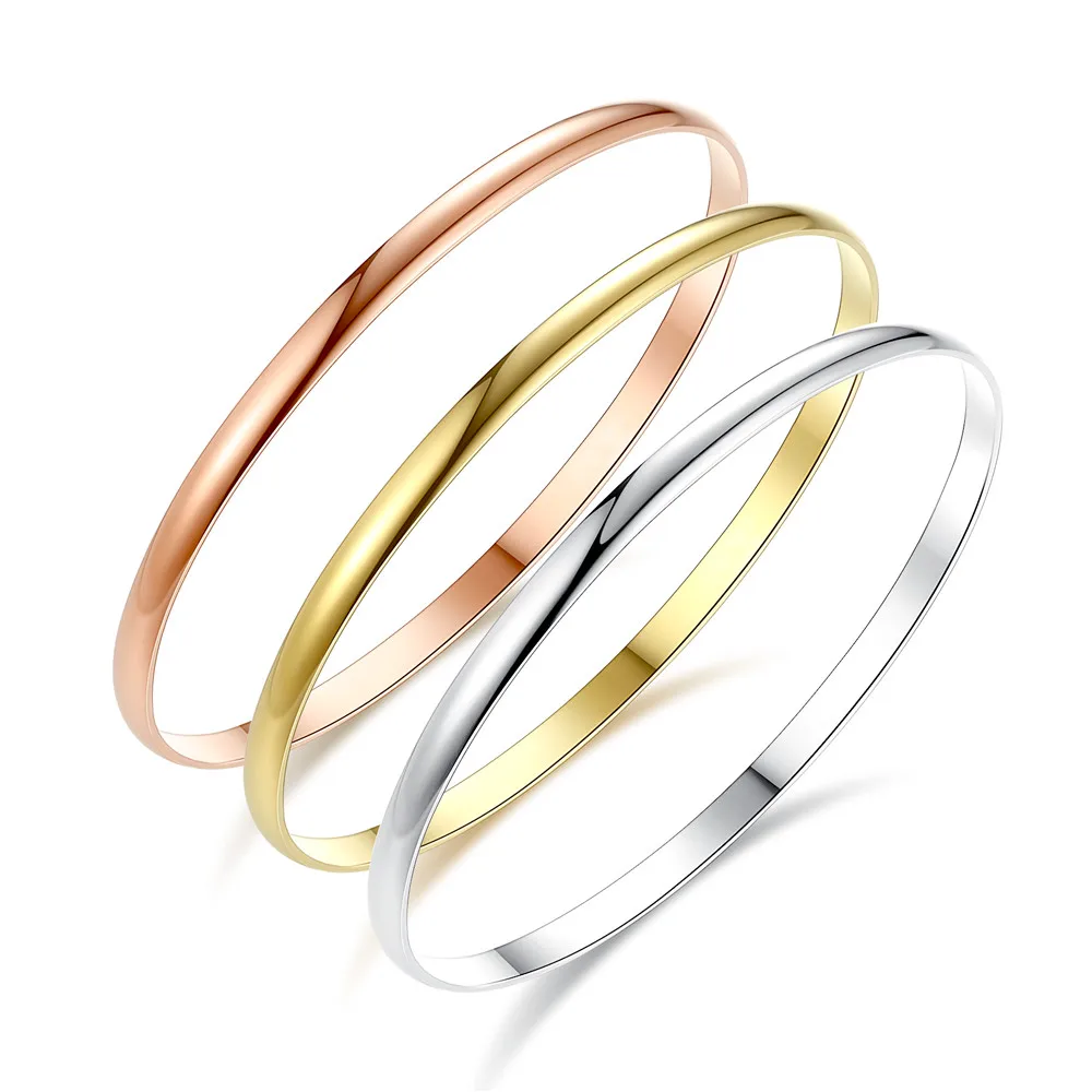 

Rose gold bangle Simple stainless steel bracelet stainless steel bangle for men and women, N/a