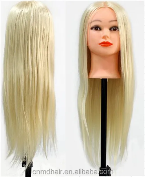 human hair mannequin head blonde
