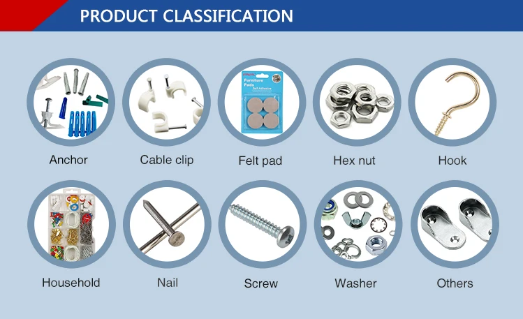 Hardware assortment kit plastic wall plug anchors and pan head self tapping screw set