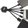 Backlight Logo Multi function Flat 14cm 5 in 1 USB Cord Charging Cable Bulk in China