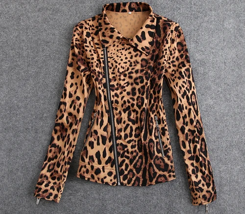 

small quantity custom streetwear latest design leopard printed women blazer Jacket