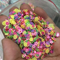 

Wholesale 6mm Polymer Clay 3D Nail Art Decoration Mix Flowers Fruit Cane Slice For DIY Nail Art