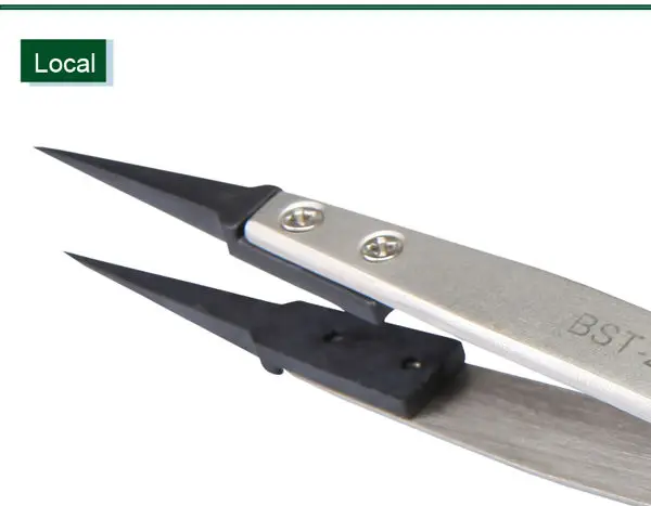 BEST-259A ESD replaceable plastic tipped tweezers for electronic repair.jpg